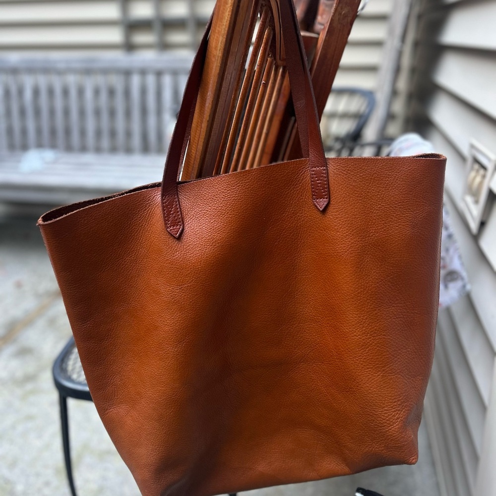 Madewell Brown Leather Tote Bag